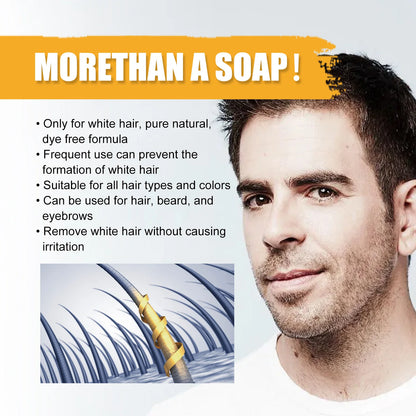 Hair Blackening Shampoo Soap Repairs Gray And Anti | Premium Care