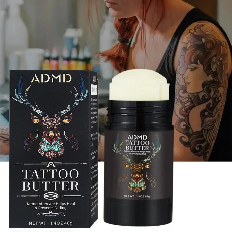 40g Tattoo Care Cream Nourishing Tattoo Balm Stick for Long-Lasting Color Preservation Soothing Skincare Paste for Tattooed Skin