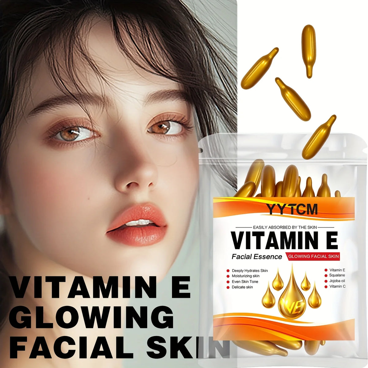Vitamin E Deep Moisturizing Capsule Essence Hydrates And | Premium Care