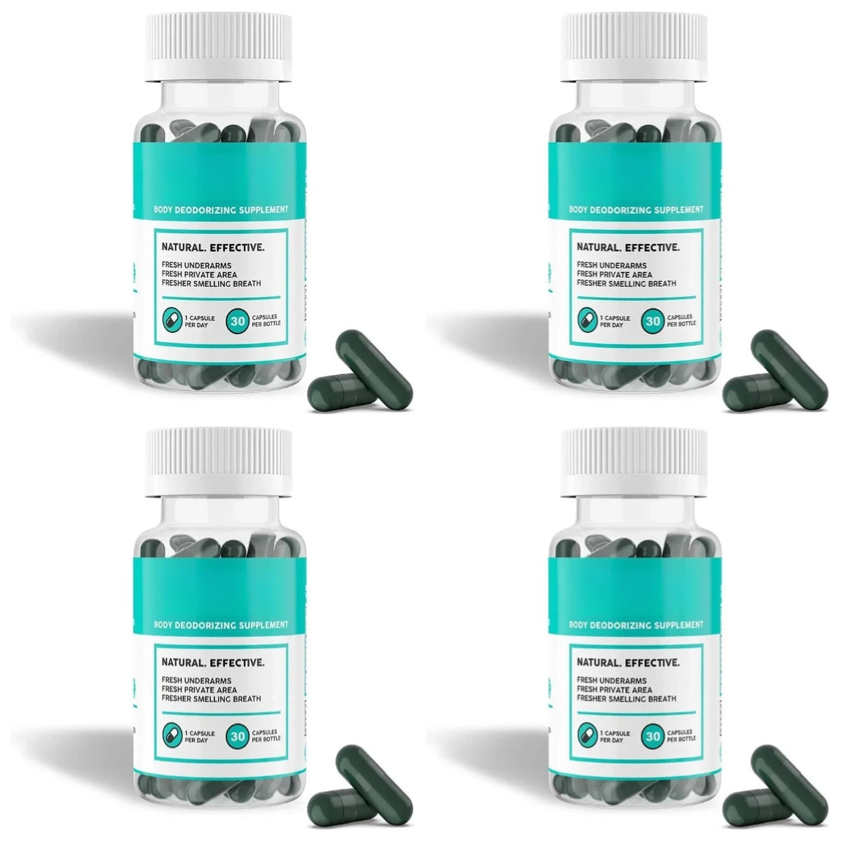 Natural Chlorophyll Deodorizing & Gut Wellness Capsules (30 Count)