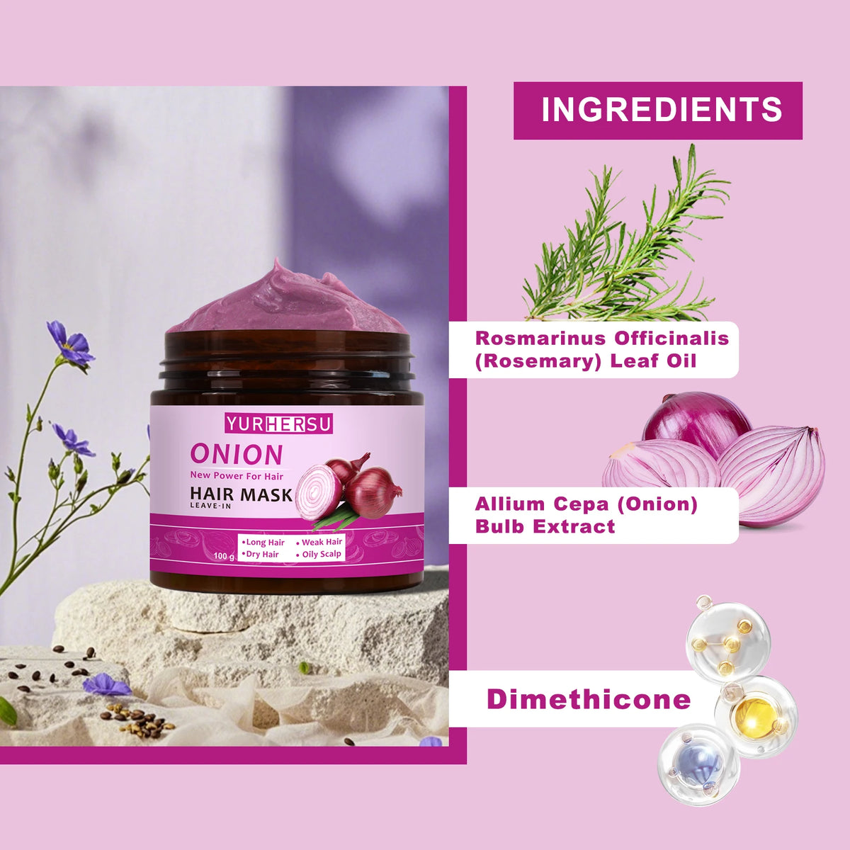 Onion Essence Deep Nourishing Wash Free Hair Mask | Premium Care