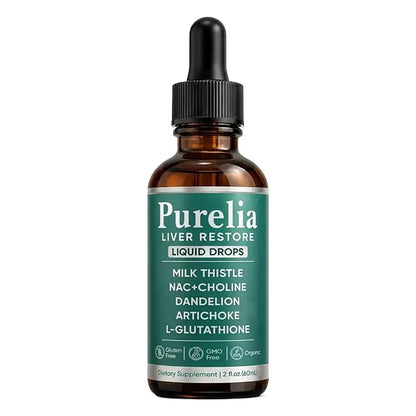 Herbal Supplement Drops 60ml Milk Thistle Glutathione NAC Choline Artichoke Dandelion Liquid Formula for Adult Everyday Wellness