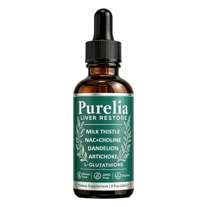 Herbal Supplement Drops 60ml Milk Thistle Glutathione NAC Choline Artichoke Dandelion Liquid Formula for Adult Everyday Wellness