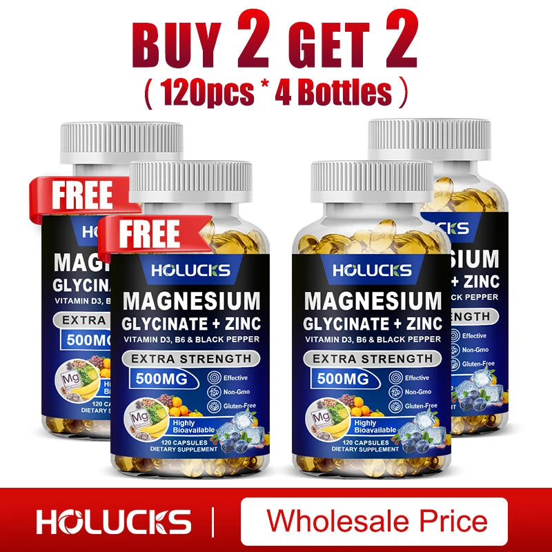 Pure Magnesium Glycinate & Zinc Complex – Restful Sleep, Muscle Recovery & Immune Defense