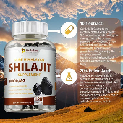 100% High Purity Shilajit Mineral Supplement - Improve Performance, Relieve Stress, Improve Mood, Increase Male Size, Non-GMO