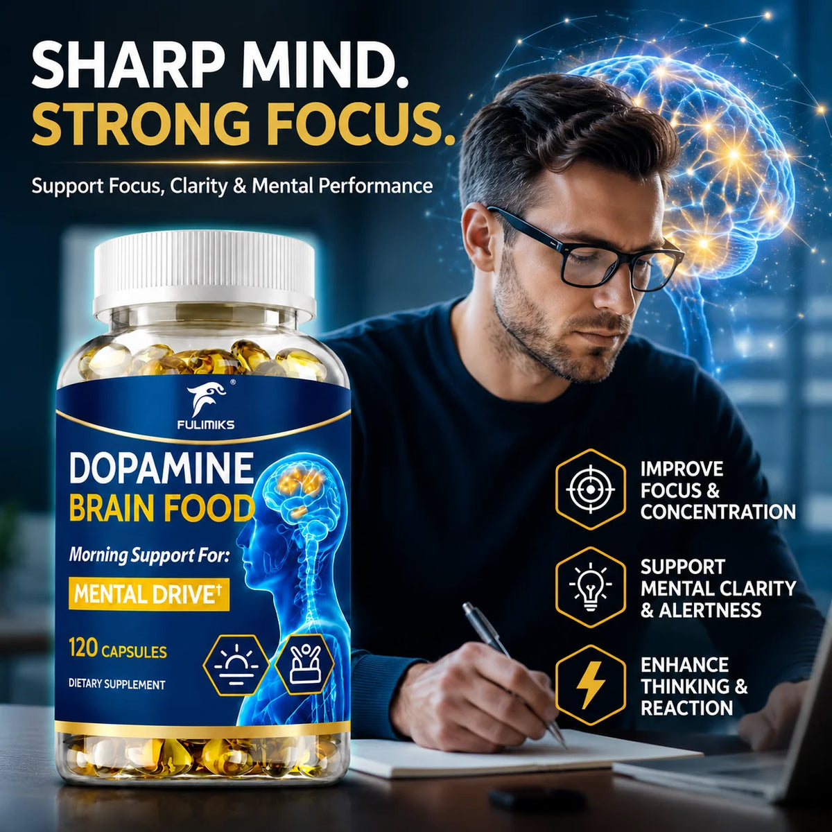 Garmtar Dopamine Brain Food & Nootropic Drive Matrix - Garmtar Pure Supplements