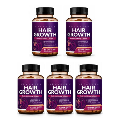 Hair Skin Nails Wellness Capsules Biotin 10000mcg Collagen | Premium Care