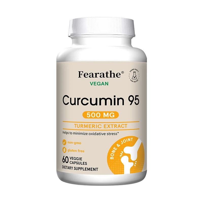Turmeric Curcumin Capsules 95% Standardized Curcuminoids with Black Pepper – Fast Joint Comfort & Flexibility (120 Count)