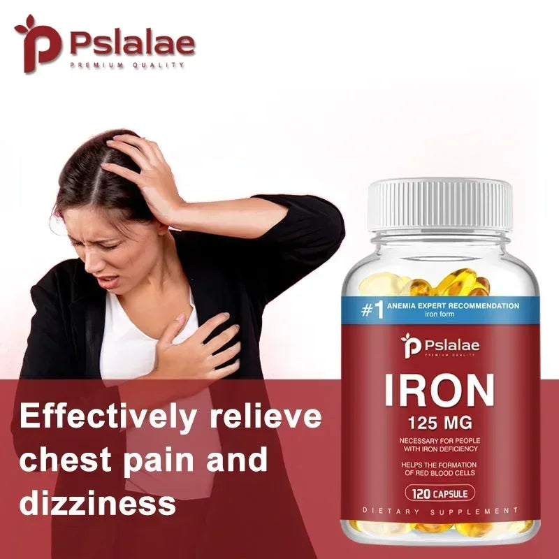 Iron Supplement 125mg - Maximize Absorption, Support Cellular Energy, and Promote Normal Red Blood Cell Production