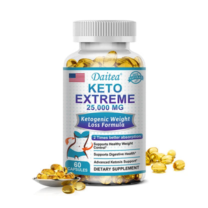 Advanced Ultra-Potency Keto Complex 25,000mg – Weight Management, Clean Energy & Metabolism (120 Capsules)