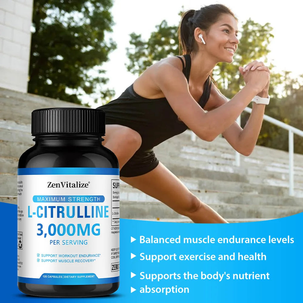 L-citrulline Supplement - Healthy Muscle Building, Energy, Strength, Immune System Support