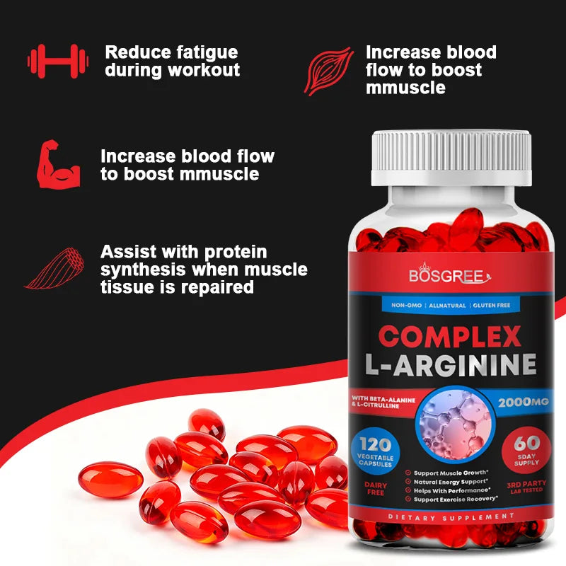 L-Arginine Cardio & Muscle Support Complex – Heart Health, Circulation & Exercise Performance