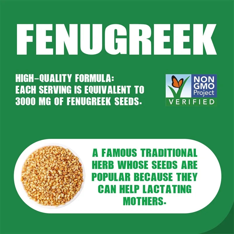 Pure Fenugreek Extract 3000mg – Lactation Support, Hormone Balance & Feminine Wellness