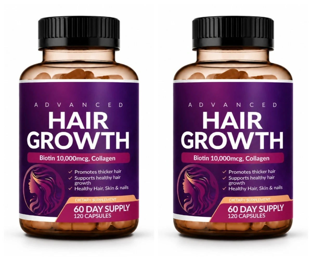 Hair Skin Nails Wellness Capsules Biotin 10000mcg Collagen | Premium Care