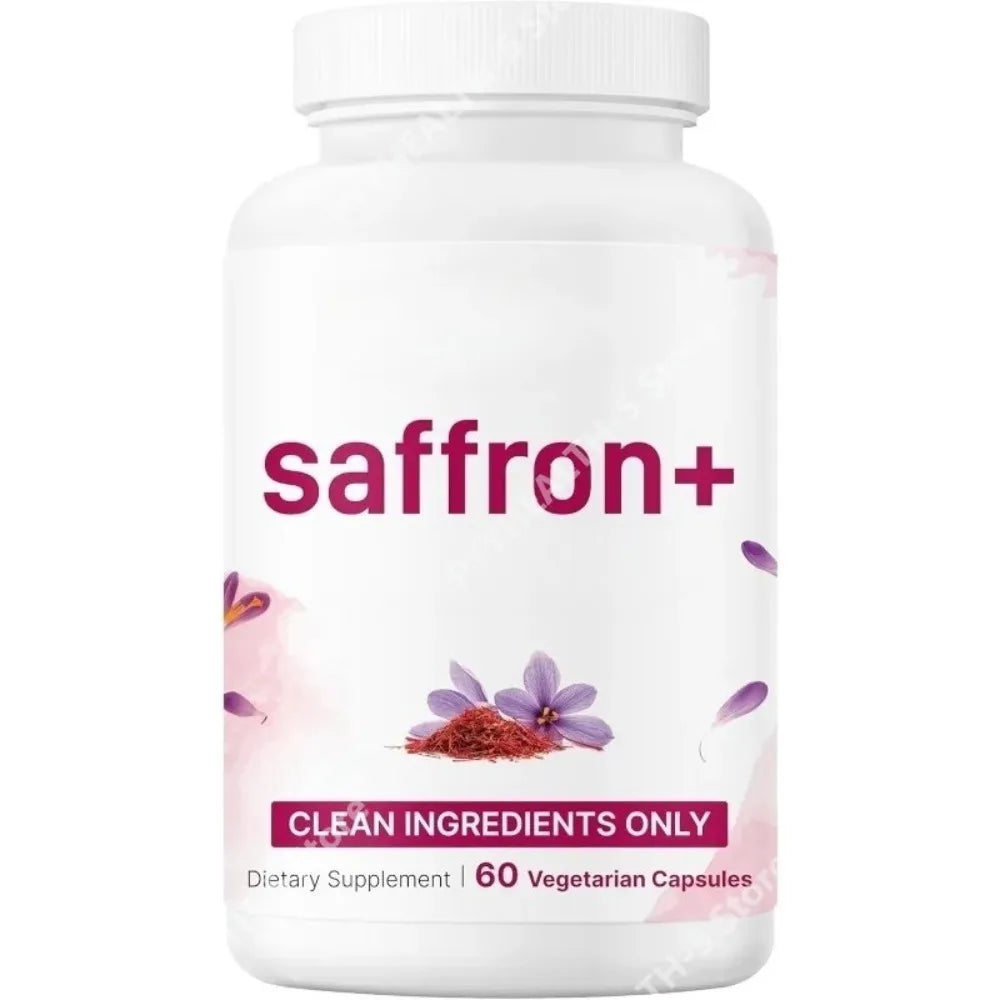 Saffron Extract 88.5mg Capsules, 60 Count Vegetarian Daily Wellness Supplement with Vitamin C Magnesium Turmeric L-Theanine