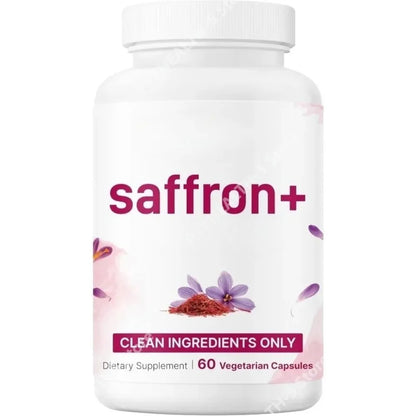 Saffron Extract 88.5mg Capsules, 60 Count Vegetarian Daily Wellness Supplement with Vitamin C Magnesium Turmeric L-Theanine