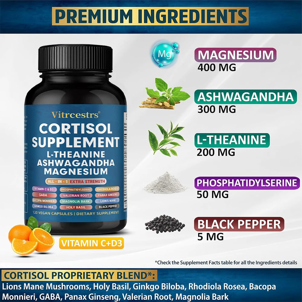 Garmtar 13-in-1 Cortisol Support & Adrenal Health Matrix - Garmtar Pure Supplements