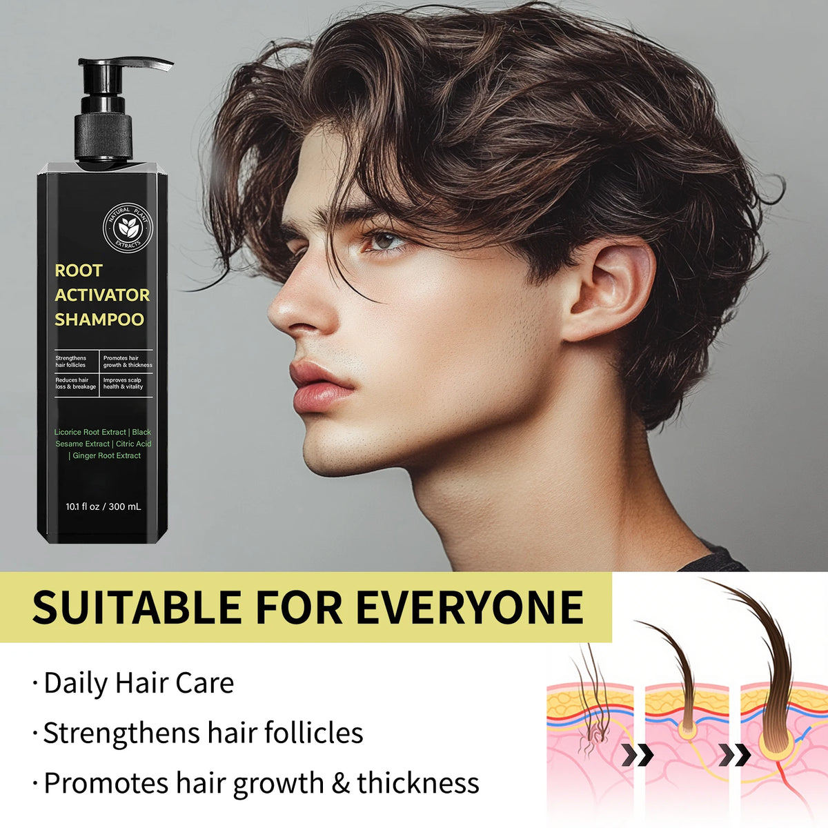 Hair Root Activator Shampoo 300ml Nourish Hair Roots | Premium Care