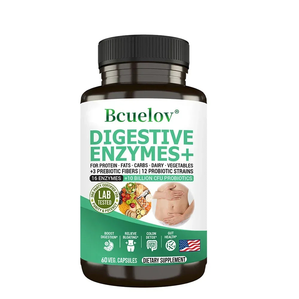 Garmtar 3-in-1 Digestive Enzymes + Prebiotics + 10B Probiotics - Garmtar Pure Supplements
