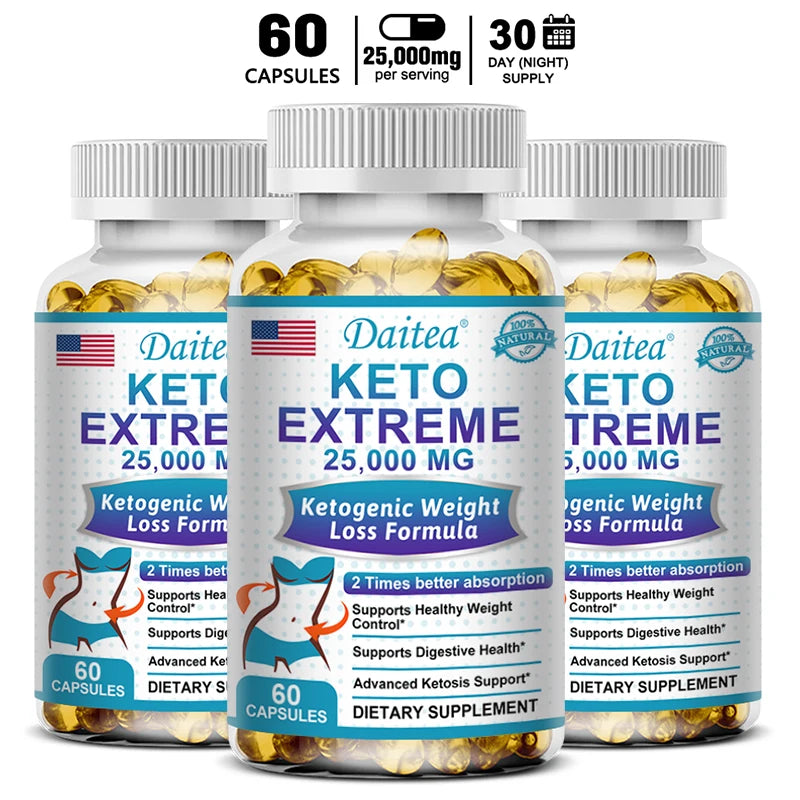 Advanced Ultra-Potency Keto Complex 25,000mg – Weight Management, Clean Energy & Metabolism (120 Capsules)