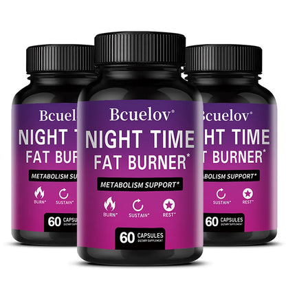 NightBurn PM Thermogenic Fat Burner & Sleep Complex – Non-Stimulant Metabolism Booster, Cortisol Balance & Overnight Weight Management