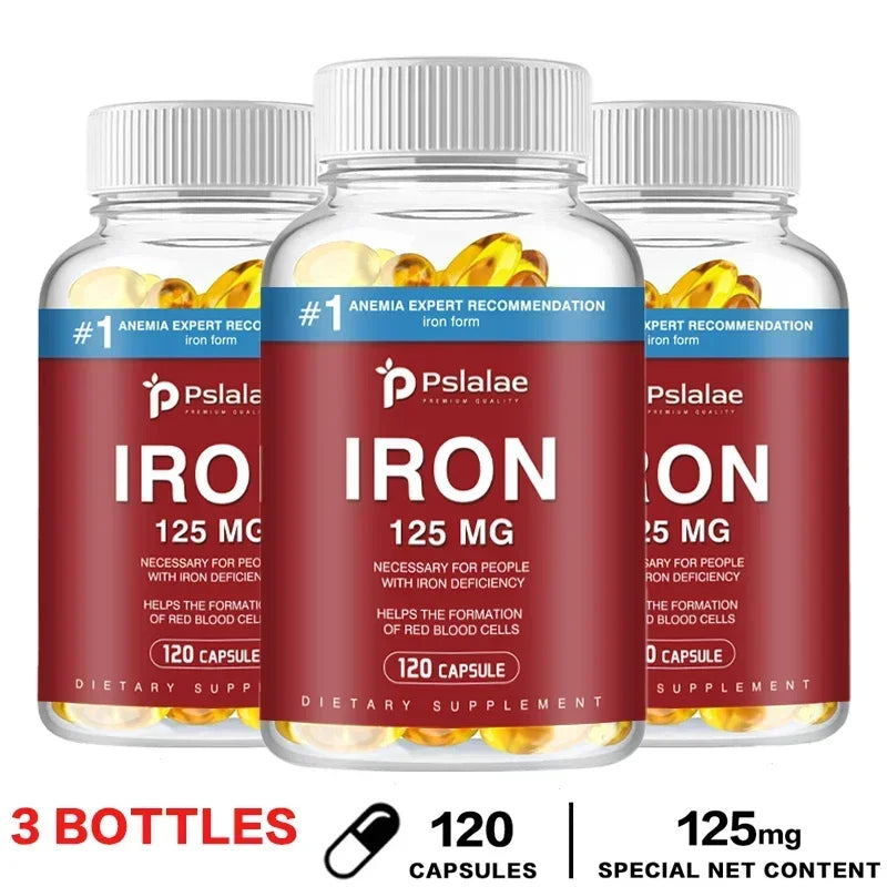 Iron Supplement 125mg - Maximize Absorption, Support Cellular Energy, and Promote Normal Red Blood Cell Production