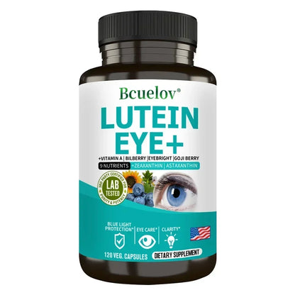 Lutein Supplement Containing Vitamin A, Zeaxanthin, Astaxanthin, and Bilberry Extract To Support Vision Health and Eye Health