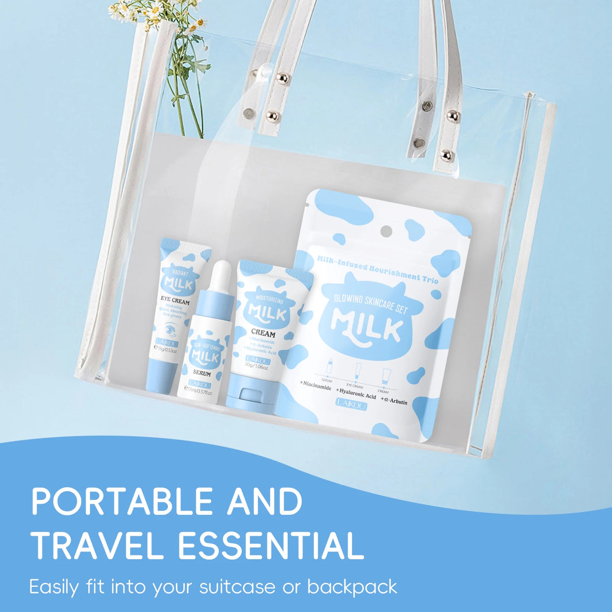 Laikou Milk Glowing Trio Set Deep Nourishment Kit | Premium Care