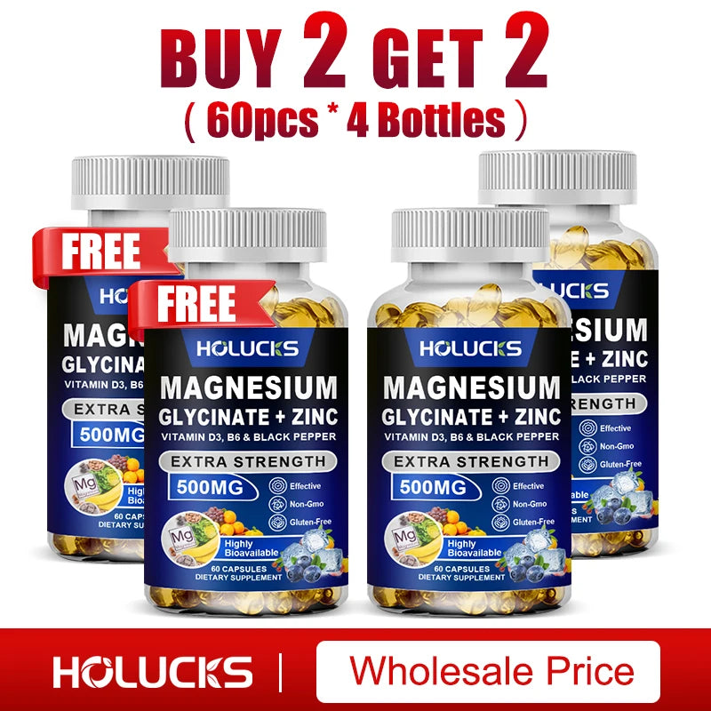 Pure Magnesium Glycinate & Zinc Complex – Restful Sleep, Muscle Recovery & Immune Defense