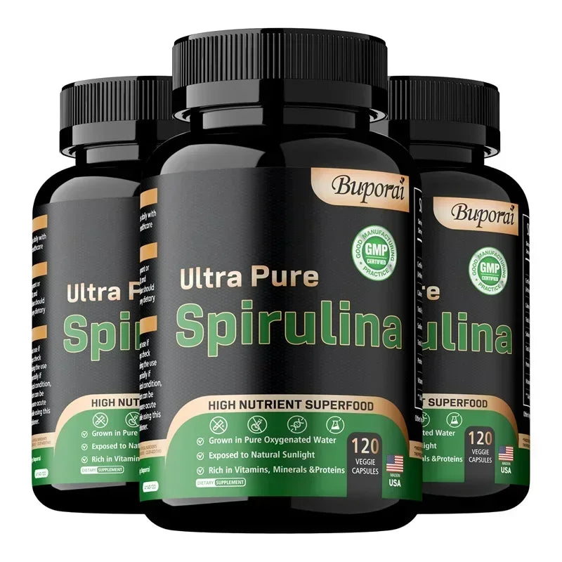 Garmtar Organic Spirulina Superfood 3000mg Capsules - Garmtar Pure Supplements