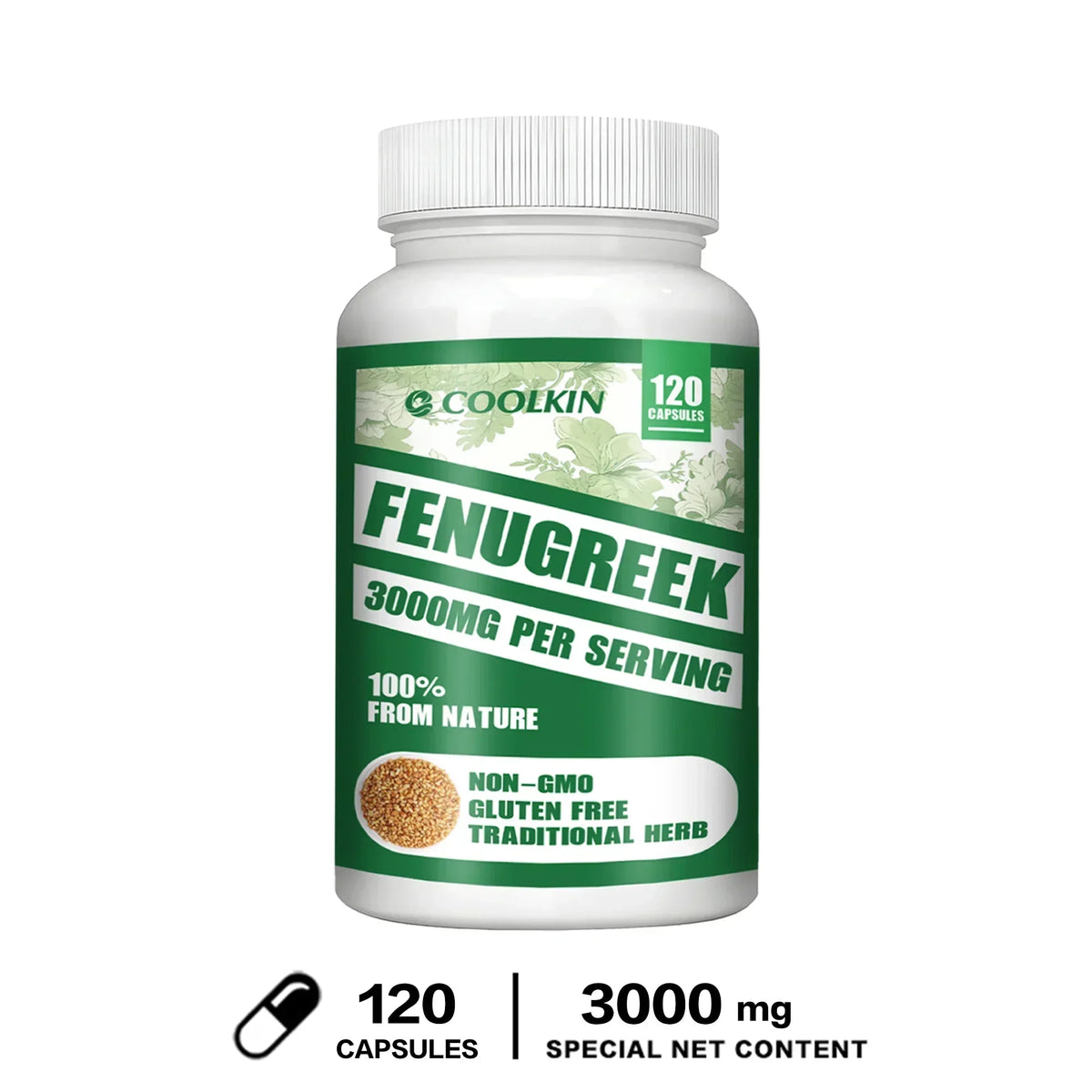 Pure Fenugreek Extract 3000mg – Lactation Support, Hormone Balance & Feminine Wellness