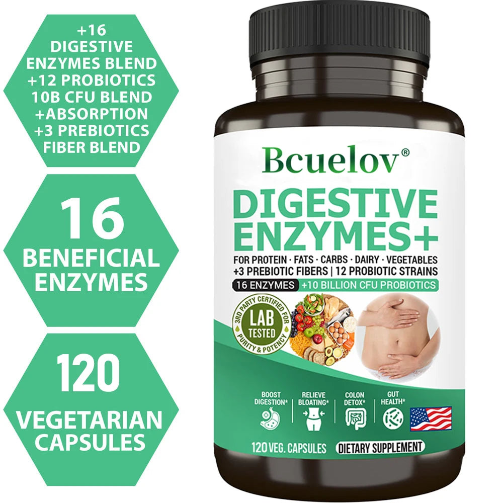 Garmtar 3-in-1 Digestive Enzymes + Prebiotics + 10B Probiotics - Garmtar Pure Supplements