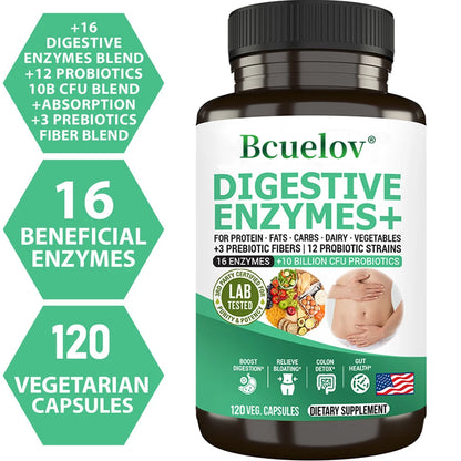 Garmtar 3-in-1 Digestive Enzymes + Prebiotics + 10B Probiotics - Garmtar Pure Supplements