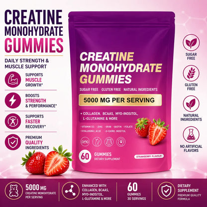 Garmtar Creatine Monohydrate Gummies + Collagen & BCAA - Garmtar Pure Supplements