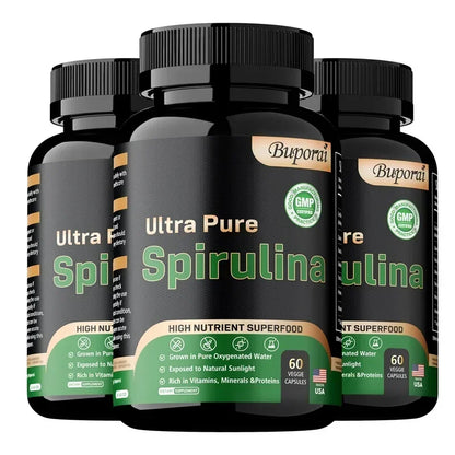 Garmtar Organic Spirulina Superfood 3000mg Capsules - Garmtar Pure Supplements