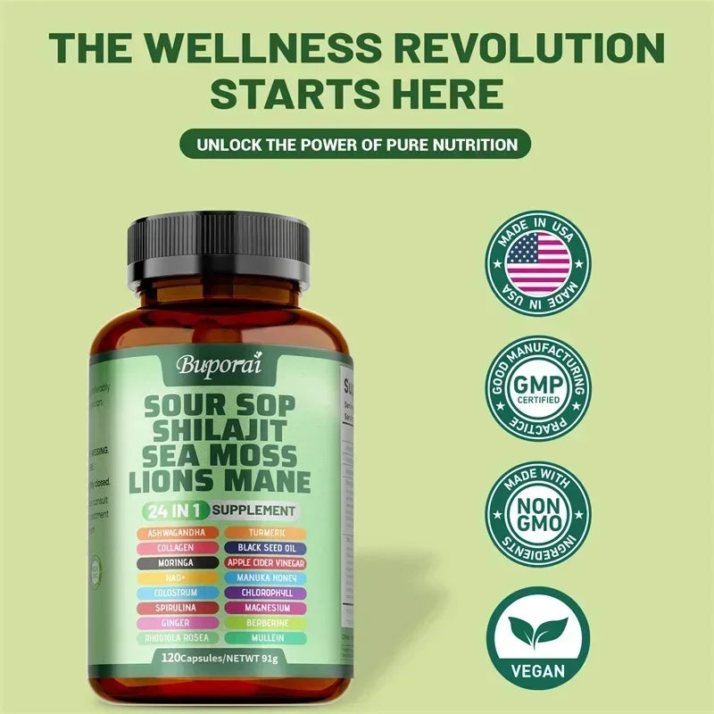 Garmtar 24-in-1 Soursop Graviola & Superfood Complex - Garmtar Pure Supplements