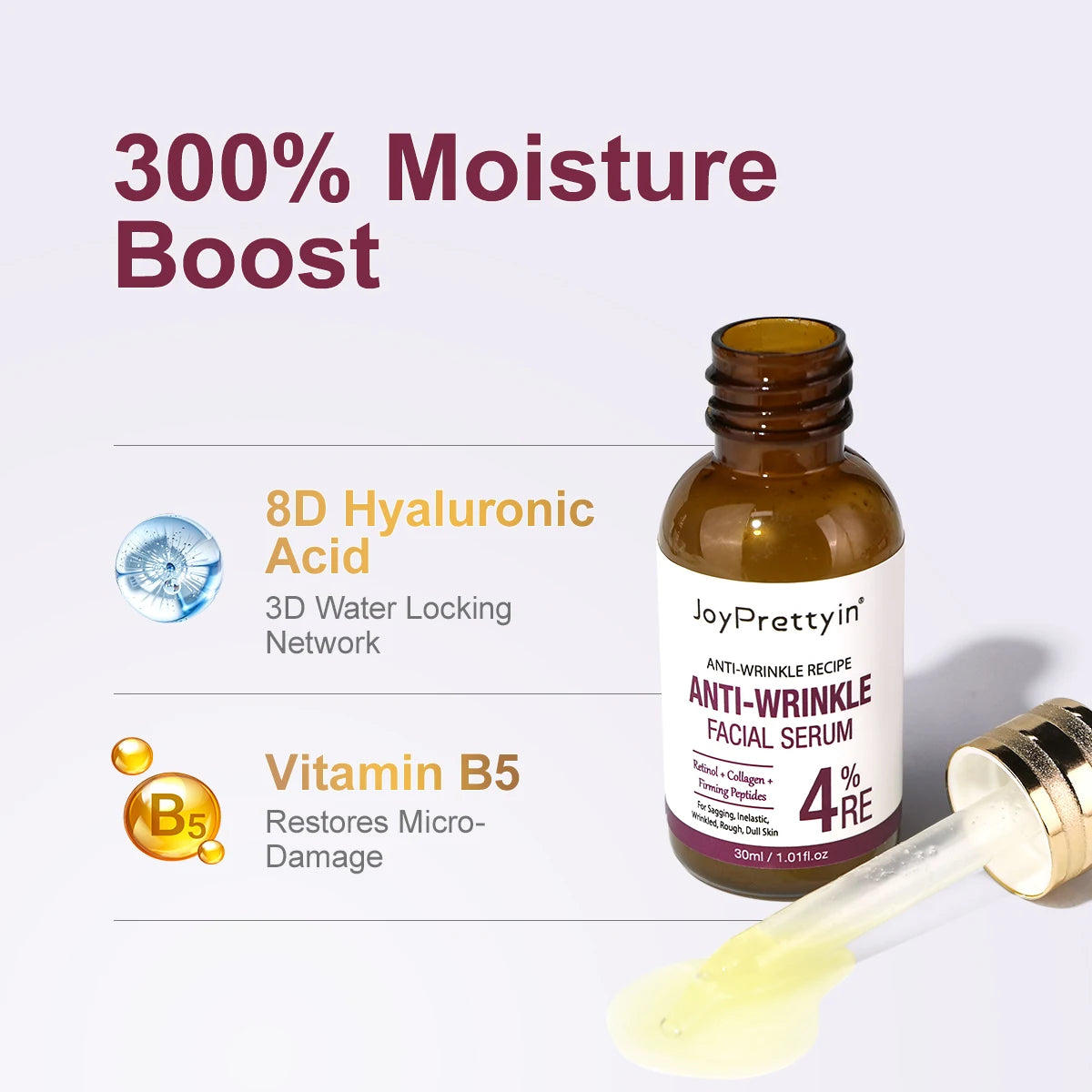Retinol Face Serum Anti Wrinkle Deep Moisturizing Nourish Essence Fade Fine Line Firming Anti Aging Facial Serum Skin Care