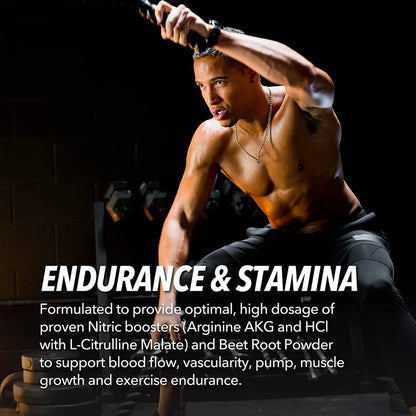L-Arginine Nitric Oxide Pump Matrix – Muscle Fullness, Nutrient Delivery & Blood Flow