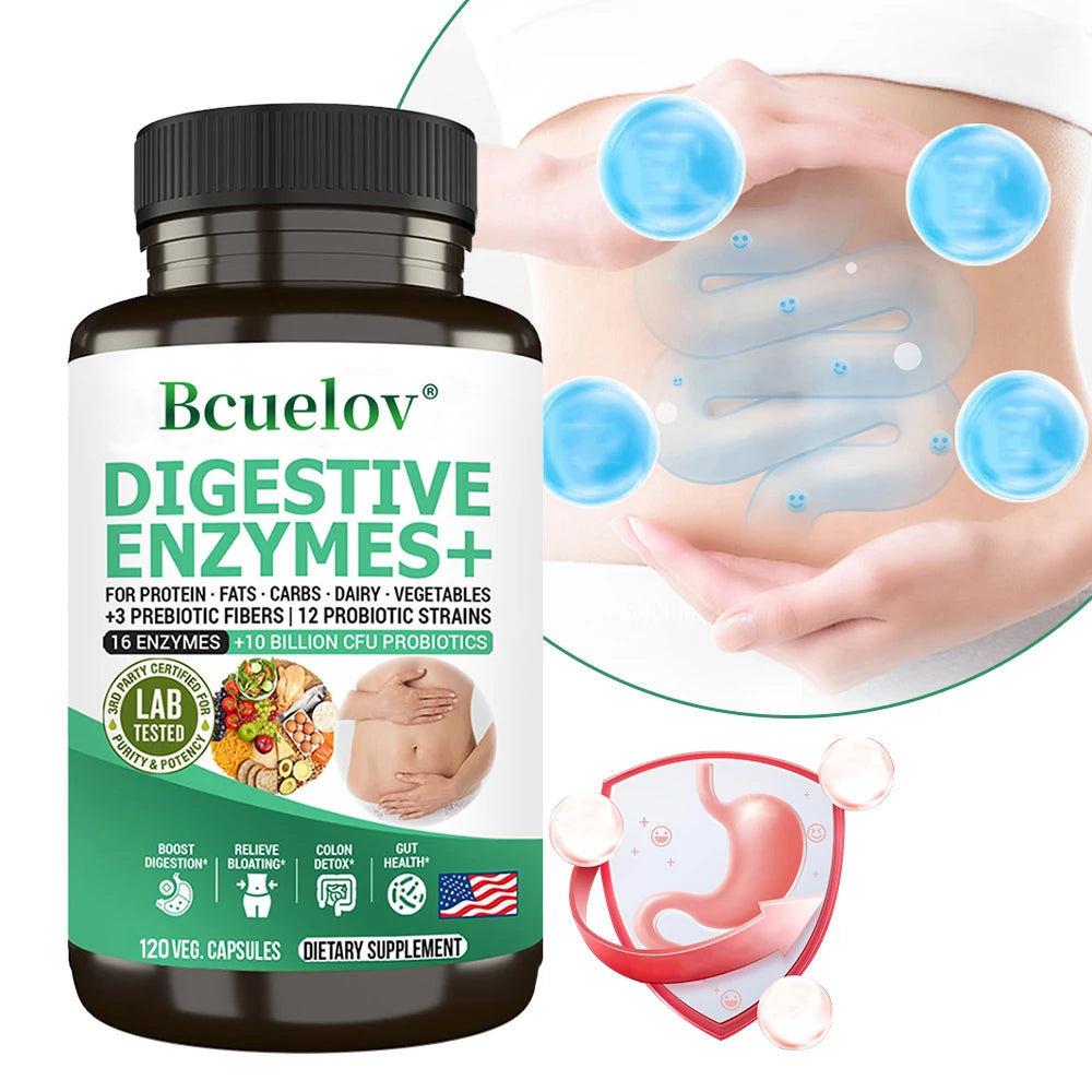 Garmtar 3-in-1 Digestive Enzymes + Prebiotics + 10B Probiotics - Garmtar Pure Supplements