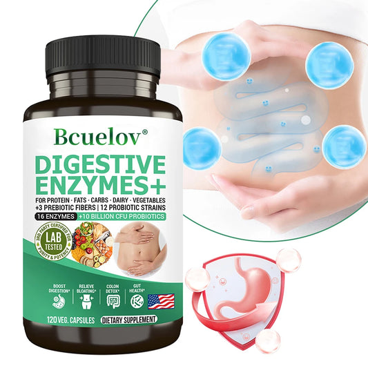 Garmtar 3-in-1 Digestive Enzymes + Prebiotics + 10B Probiotics - Garmtar Pure Supplements
