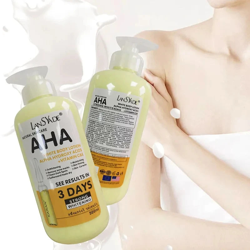 500ml Whitening Body Cream Aha Hydroxy Acids Vitamin | Premium Care
