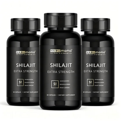 Purified Shilajit Vitality & Endurance Capsules (with Ashwagandha & Tribulus)