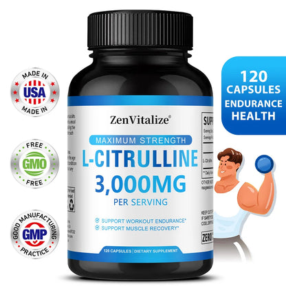 L-citrulline Supplement - Healthy Muscle Building, Energy, Strength, Immune System Support