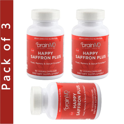 Pure Saffron Extract Complex for Mood, Focus & Stress Relief (90 Vegan Capsules)