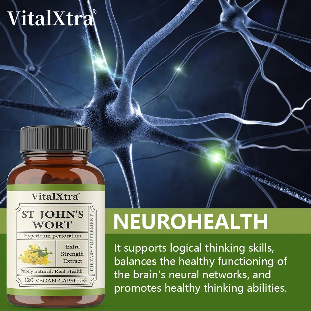 Herbal Supplement St. John’s Wort, Promotes a Positive Outlook, Non-GMO, Vegan Capsules