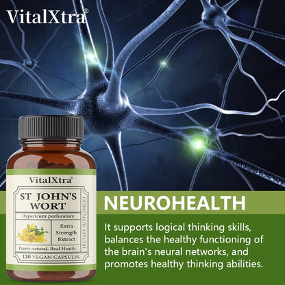 Herbal Supplement St. John’s Wort, Promotes a Positive Outlook, Non-GMO, Vegan Capsules