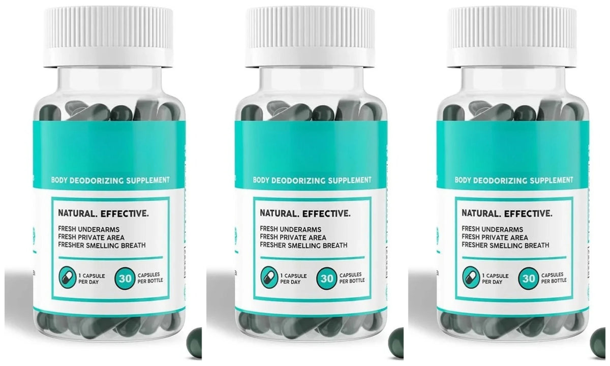Natural Chlorophyll Deodorizing & Gut Wellness Capsules (30 Count)
