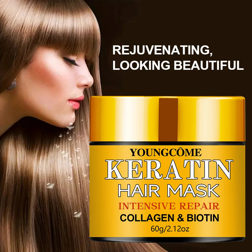 Biotin Collagen Keratin Hair Mask – Deep Repair Treatment