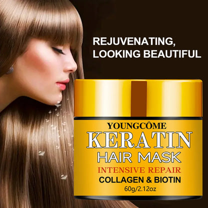 Biotin Collagen Keratin Hair Mask – Deep Repair Treatment
