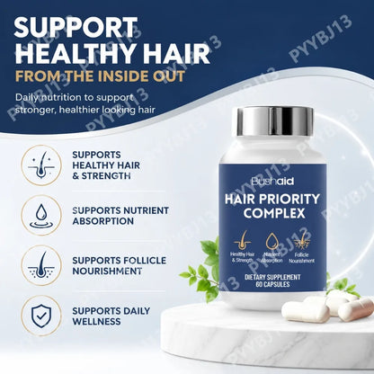 Bushaid Hair Nutrition Capsules With Biotin Hydrolyzed Keratin | Premium Care